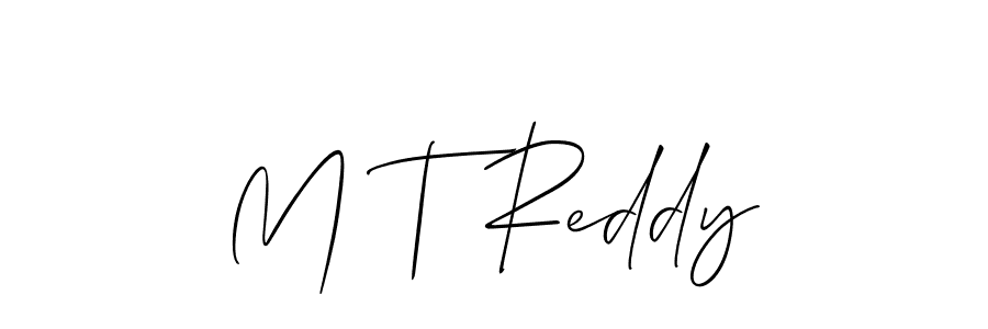 How to make M T Reddy signature? Allison_Script is a professional autograph style. Create handwritten signature for M T Reddy name. M T Reddy signature style 2 images and pictures png