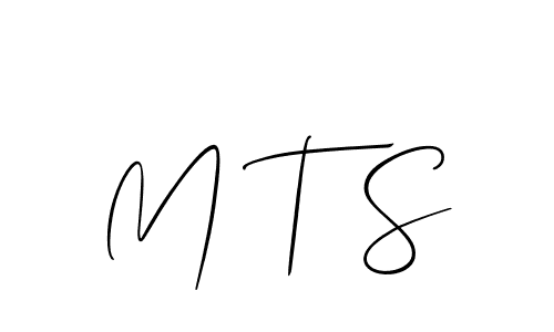 M T S stylish signature style. Best Handwritten Sign (Allison_Script) for my name. Handwritten Signature Collection Ideas for my name M T S. M T S signature style 2 images and pictures png