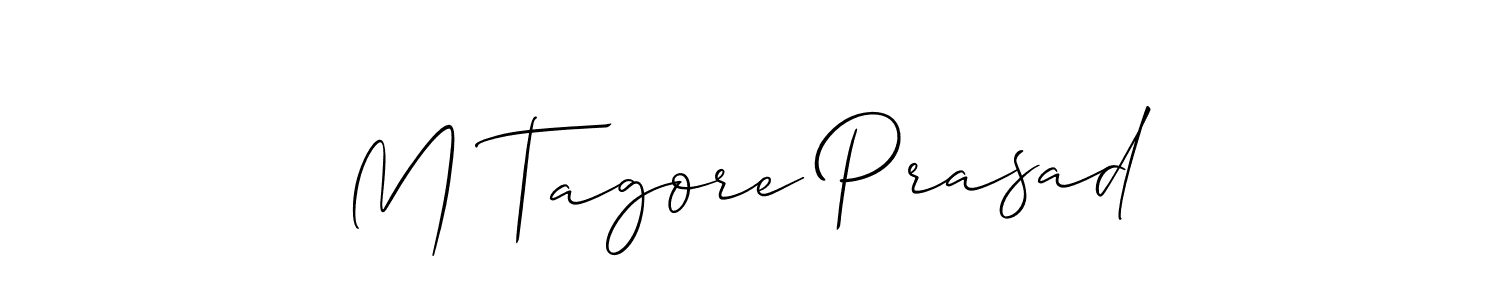 Create a beautiful signature design for name M Tagore Prasad. With this signature (Allison_Script) fonts, you can make a handwritten signature for free. M Tagore Prasad signature style 2 images and pictures png