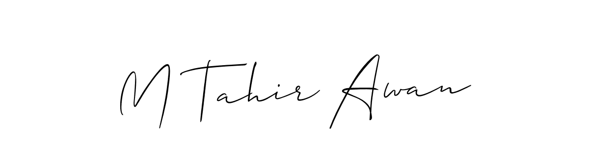 How to make M Tahir Awan signature? Allison_Script is a professional autograph style. Create handwritten signature for M Tahir Awan name. M Tahir Awan signature style 2 images and pictures png