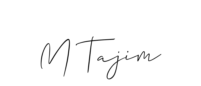 Best and Professional Signature Style for M Tajim. Allison_Script Best Signature Style Collection. M Tajim signature style 2 images and pictures png