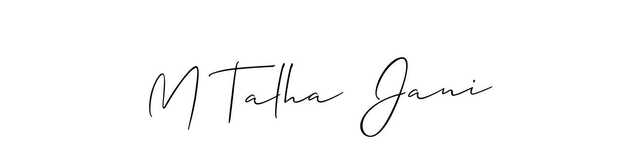 Check out images of Autograph of M Talha  Jani name. Actor M Talha  Jani Signature Style. Allison_Script is a professional sign style online. M Talha  Jani signature style 2 images and pictures png