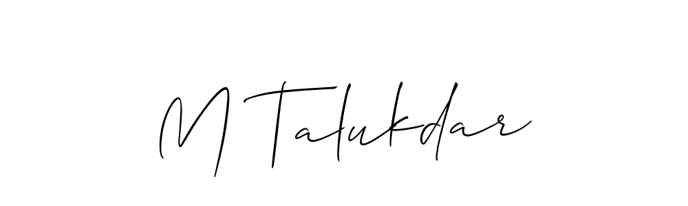 How to Draw M Talukdar signature style? Allison_Script is a latest design signature styles for name M Talukdar. M Talukdar signature style 2 images and pictures png