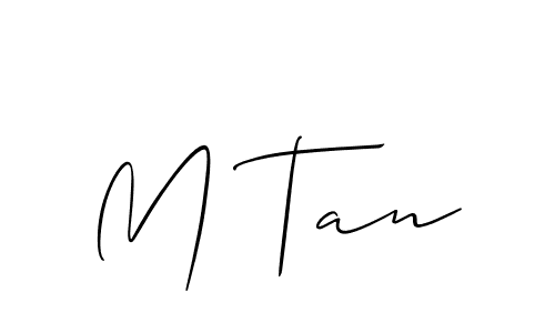 Allison_Script is a professional signature style that is perfect for those who want to add a touch of class to their signature. It is also a great choice for those who want to make their signature more unique. Get M Tan name to fancy signature for free. M Tan signature style 2 images and pictures png