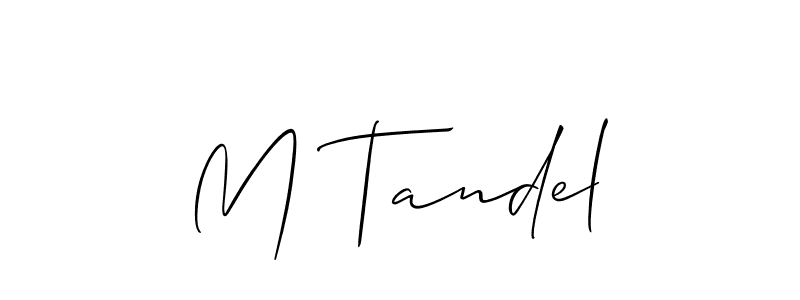 How to make M Tandel name signature. Use Allison_Script style for creating short signs online. This is the latest handwritten sign. M Tandel signature style 2 images and pictures png