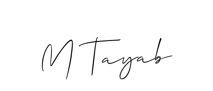 Make a short M Tayab signature style. Manage your documents anywhere anytime using Allison_Script. Create and add eSignatures, submit forms, share and send files easily. M Tayab signature style 2 images and pictures png