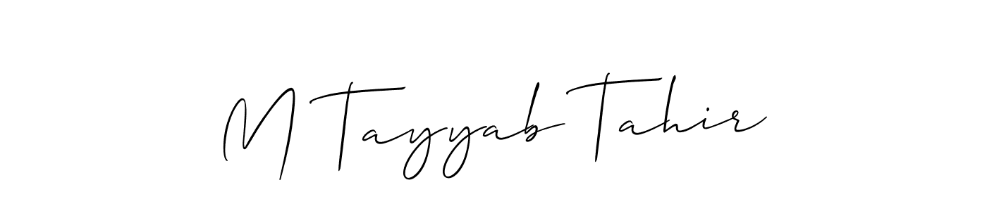 Design your own signature with our free online signature maker. With this signature software, you can create a handwritten (Allison_Script) signature for name M Tayyab Tahir. M Tayyab Tahir signature style 2 images and pictures png