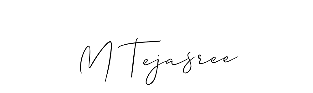 It looks lik you need a new signature style for name M Tejasree. Design unique handwritten (Allison_Script) signature with our free signature maker in just a few clicks. M Tejasree signature style 2 images and pictures png