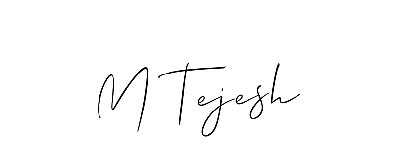 Make a beautiful signature design for name M Tejesh. Use this online signature maker to create a handwritten signature for free. M Tejesh signature style 2 images and pictures png