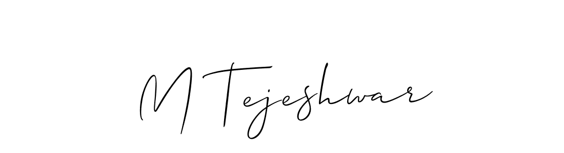 How to make M Tejeshwar signature? Allison_Script is a professional autograph style. Create handwritten signature for M Tejeshwar name. M Tejeshwar signature style 2 images and pictures png
