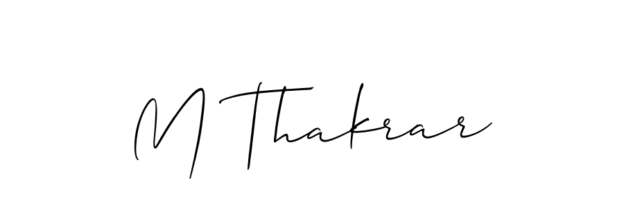 It looks lik you need a new signature style for name M Thakrar. Design unique handwritten (Allison_Script) signature with our free signature maker in just a few clicks. M Thakrar signature style 2 images and pictures png