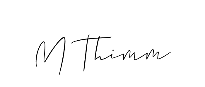 Allison_Script is a professional signature style that is perfect for those who want to add a touch of class to their signature. It is also a great choice for those who want to make their signature more unique. Get M Thimm name to fancy signature for free. M Thimm signature style 2 images and pictures png