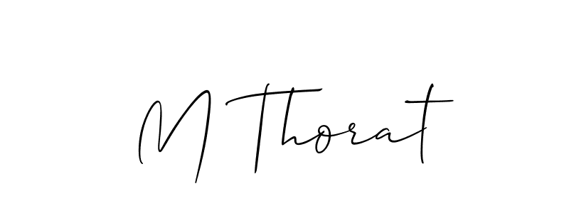Make a beautiful signature design for name M Thorat. With this signature (Allison_Script) style, you can create a handwritten signature for free. M Thorat signature style 2 images and pictures png