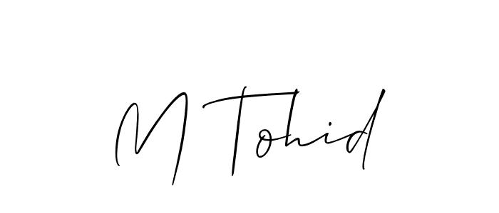 Also You can easily find your signature by using the search form. We will create M Tohid name handwritten signature images for you free of cost using Allison_Script sign style. M Tohid signature style 2 images and pictures png
