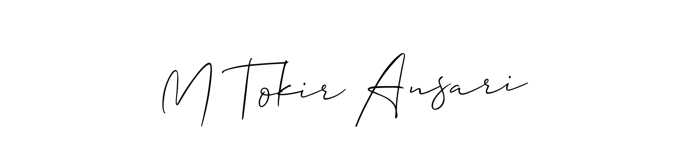 How to make M Tokir Ansari name signature. Use Allison_Script style for creating short signs online. This is the latest handwritten sign. M Tokir Ansari signature style 2 images and pictures png