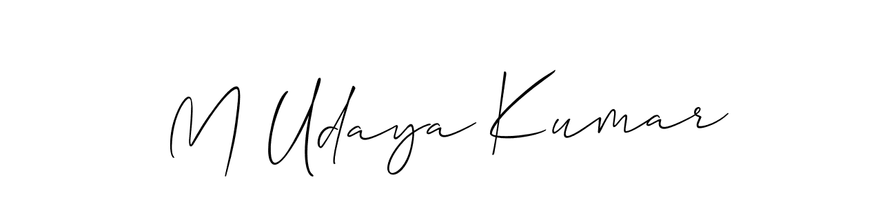 Best and Professional Signature Style for M Udaya Kumar. Allison_Script Best Signature Style Collection. M Udaya Kumar signature style 2 images and pictures png