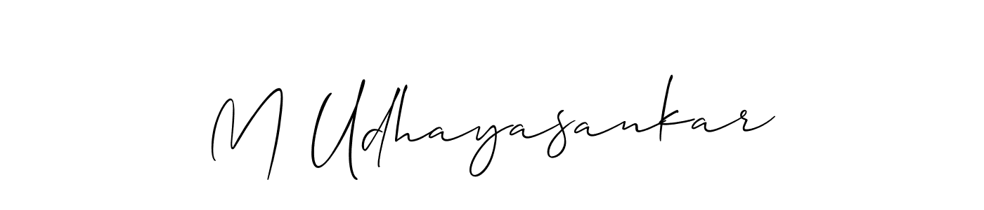 Once you've used our free online signature maker to create your best signature Allison_Script style, it's time to enjoy all of the benefits that M Udhayasankar name signing documents. M Udhayasankar signature style 2 images and pictures png