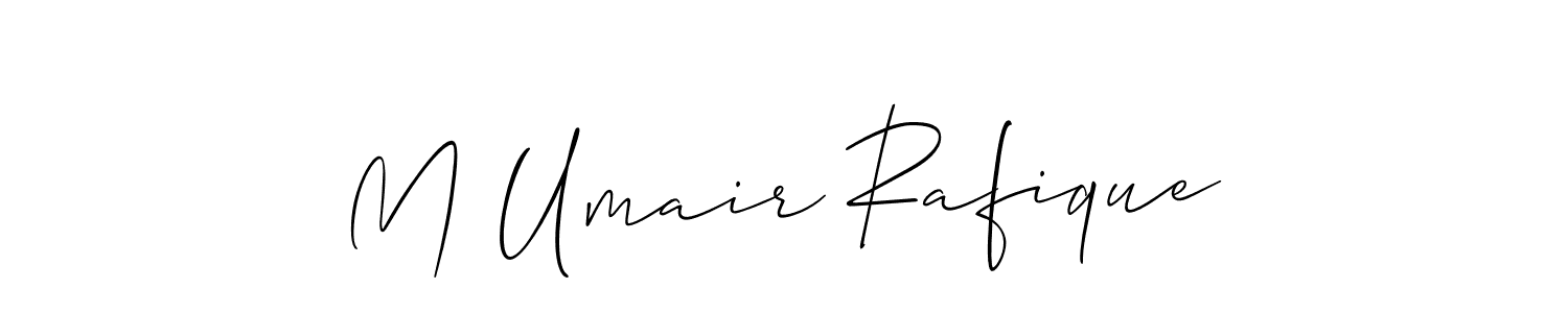 You should practise on your own different ways (Allison_Script) to write your name (M Umair Rafique) in signature. don't let someone else do it for you. M Umair Rafique signature style 2 images and pictures png