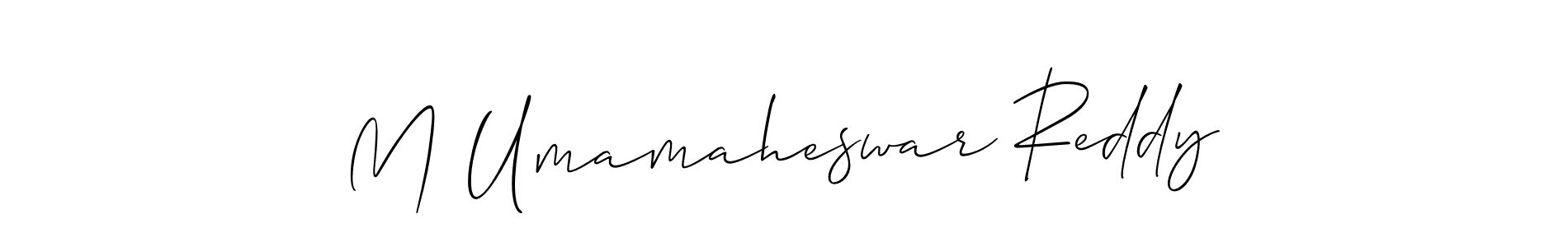 It looks lik you need a new signature style for name M Umamaheswar Reddy. Design unique handwritten (Allison_Script) signature with our free signature maker in just a few clicks. M Umamaheswar Reddy signature style 2 images and pictures png