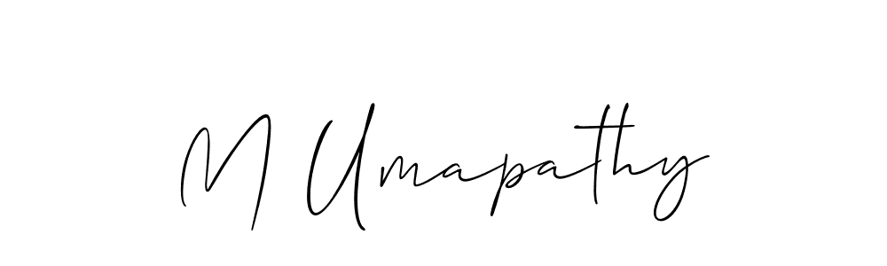 How to make M Umapathy signature? Allison_Script is a professional autograph style. Create handwritten signature for M Umapathy name. M Umapathy signature style 2 images and pictures png