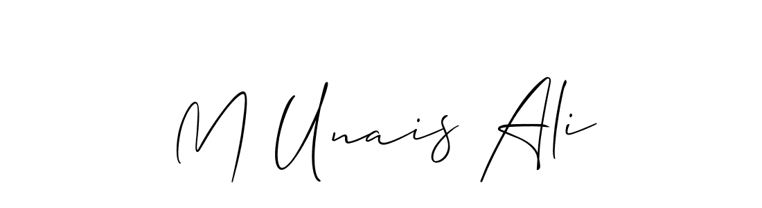 Make a short M Unais Ali signature style. Manage your documents anywhere anytime using Allison_Script. Create and add eSignatures, submit forms, share and send files easily. M Unais Ali signature style 2 images and pictures png