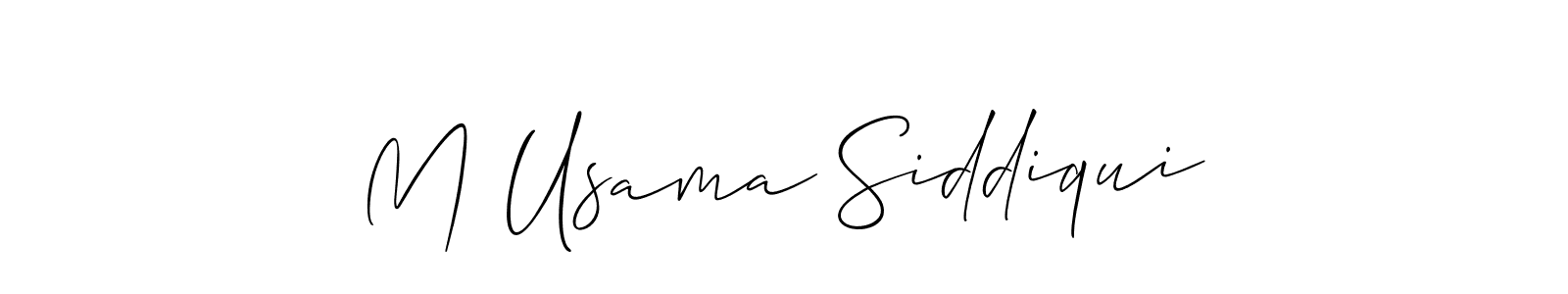 It looks lik you need a new signature style for name M Usama Siddiqui. Design unique handwritten (Allison_Script) signature with our free signature maker in just a few clicks. M Usama Siddiqui signature style 2 images and pictures png