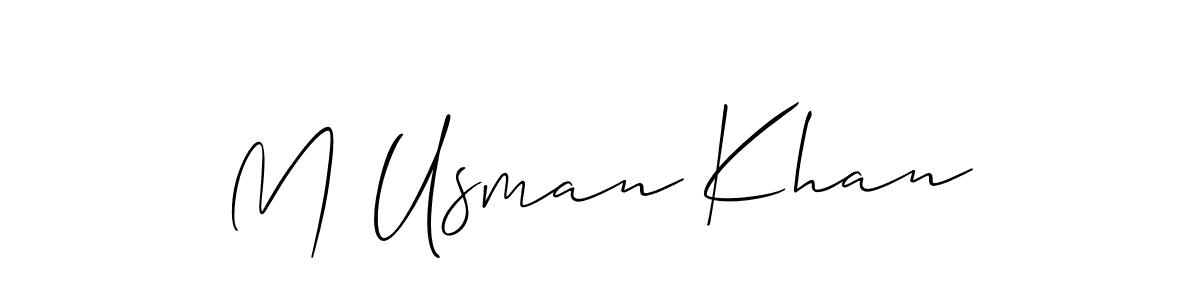 It looks lik you need a new signature style for name M Usman Khan. Design unique handwritten (Allison_Script) signature with our free signature maker in just a few clicks. M Usman Khan signature style 2 images and pictures png