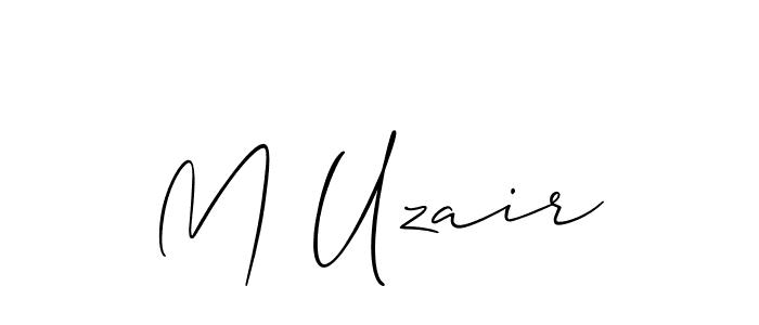 Use a signature maker to create a handwritten signature online. With this signature software, you can design (Allison_Script) your own signature for name M Uzair. M Uzair signature style 2 images and pictures png