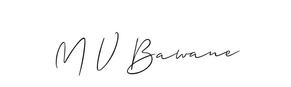 How to Draw M V Bawane signature style? Allison_Script is a latest design signature styles for name M V Bawane. M V Bawane signature style 2 images and pictures png