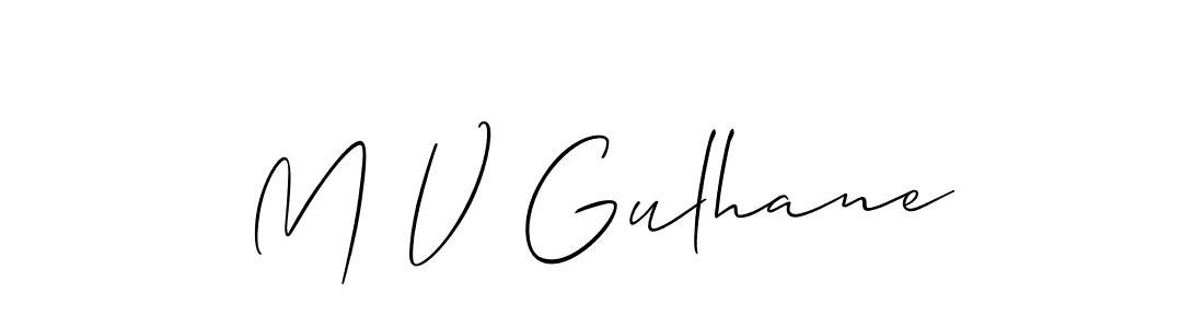 Best and Professional Signature Style for M V Gulhane. Allison_Script Best Signature Style Collection. M V Gulhane signature style 2 images and pictures png