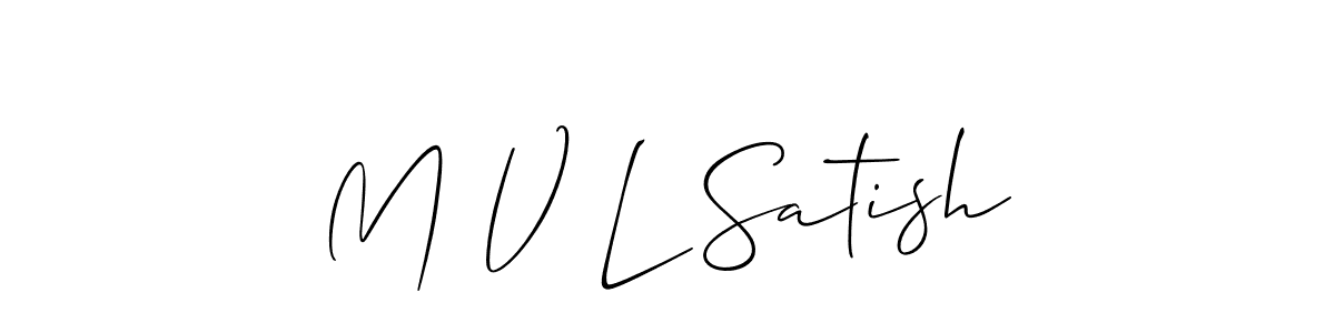 Make a beautiful signature design for name M V L Satish. Use this online signature maker to create a handwritten signature for free. M V L Satish signature style 2 images and pictures png