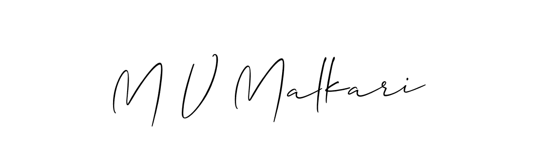 Best and Professional Signature Style for M V Malkari. Allison_Script Best Signature Style Collection. M V Malkari signature style 2 images and pictures png