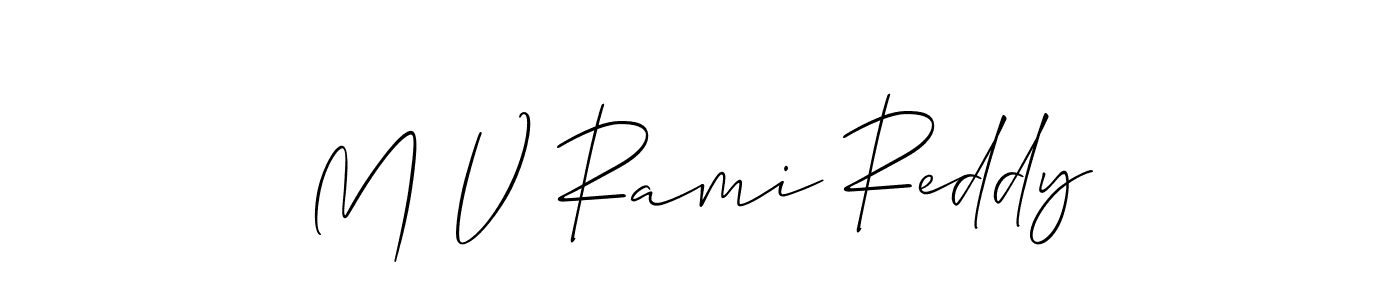 It looks lik you need a new signature style for name M V Rami Reddy. Design unique handwritten (Allison_Script) signature with our free signature maker in just a few clicks. M V Rami Reddy signature style 2 images and pictures png