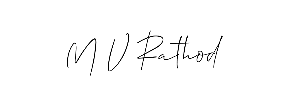 M V Rathod stylish signature style. Best Handwritten Sign (Allison_Script) for my name. Handwritten Signature Collection Ideas for my name M V Rathod. M V Rathod signature style 2 images and pictures png