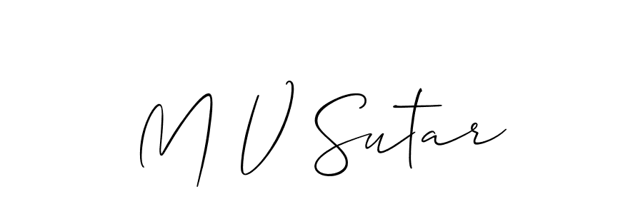 Best and Professional Signature Style for M V Sutar. Allison_Script Best Signature Style Collection. M V Sutar signature style 2 images and pictures png