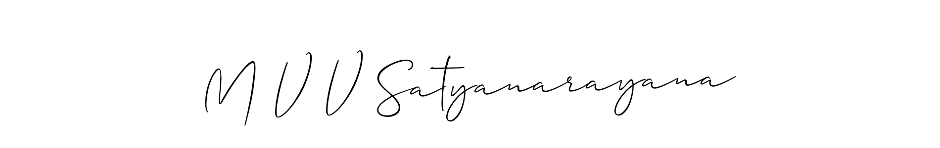 Similarly Allison_Script is the best handwritten signature design. Signature creator online .You can use it as an online autograph creator for name M V V Satyanarayana. M V V Satyanarayana signature style 2 images and pictures png