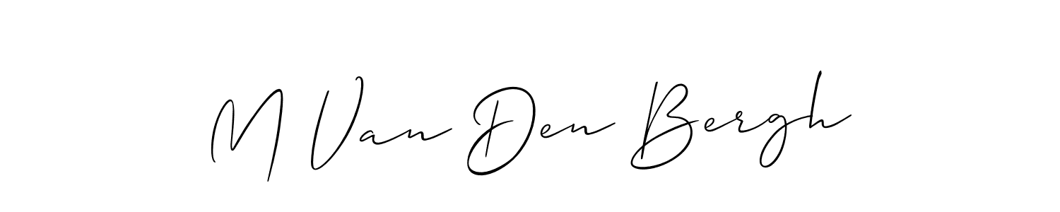 How to make M Van Den Bergh name signature. Use Allison_Script style for creating short signs online. This is the latest handwritten sign. M Van Den Bergh signature style 2 images and pictures png