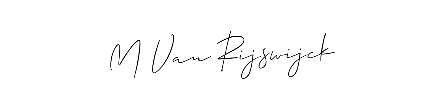 Make a beautiful signature design for name M Van Rijswijck. Use this online signature maker to create a handwritten signature for free. M Van Rijswijck signature style 2 images and pictures png