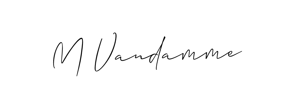 Allison_Script is a professional signature style that is perfect for those who want to add a touch of class to their signature. It is also a great choice for those who want to make their signature more unique. Get M Vandamme name to fancy signature for free. M Vandamme signature style 2 images and pictures png