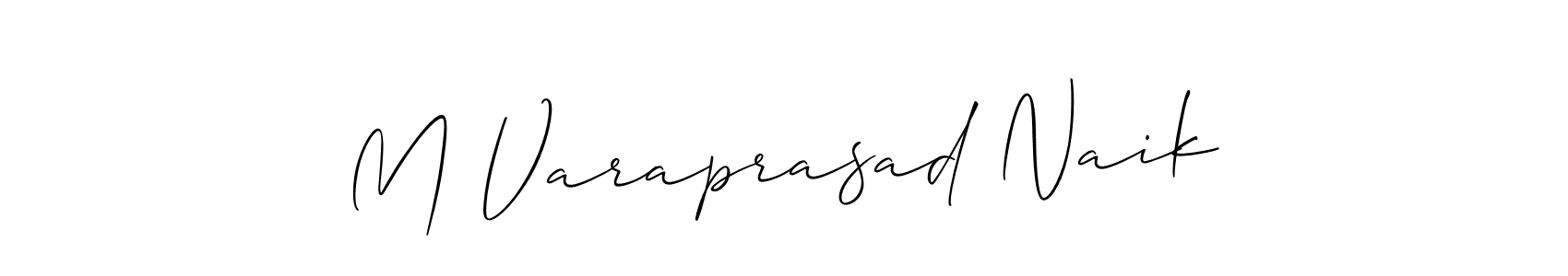 It looks lik you need a new signature style for name M Varaprasad Naik. Design unique handwritten (Allison_Script) signature with our free signature maker in just a few clicks. M Varaprasad Naik signature style 2 images and pictures png