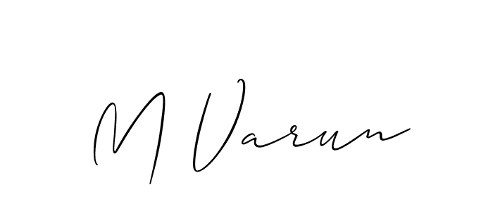 How to Draw M Varun signature style? Allison_Script is a latest design signature styles for name M Varun. M Varun signature style 2 images and pictures png
