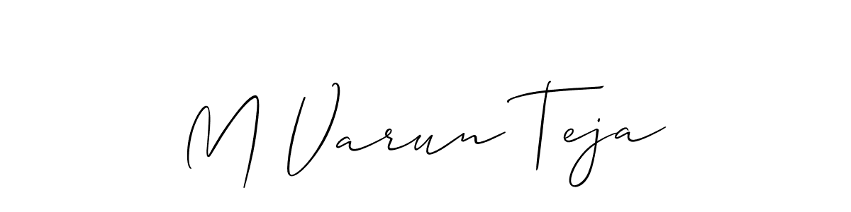 Use a signature maker to create a handwritten signature online. With this signature software, you can design (Allison_Script) your own signature for name M Varun Teja. M Varun Teja signature style 2 images and pictures png