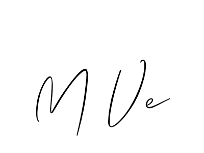 You should practise on your own different ways (Allison_Script) to write your name (M Ve) in signature. don't let someone else do it for you. M Ve signature style 2 images and pictures png