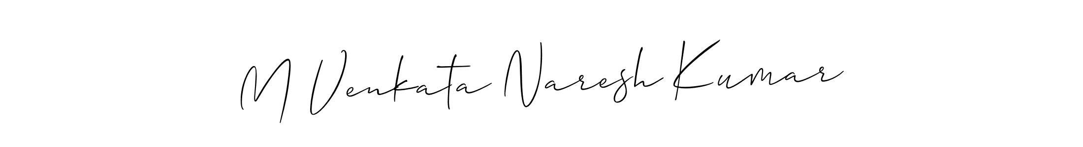 How to make M Venkata Naresh Kumar name signature. Use Allison_Script style for creating short signs online. This is the latest handwritten sign. M Venkata Naresh Kumar signature style 2 images and pictures png