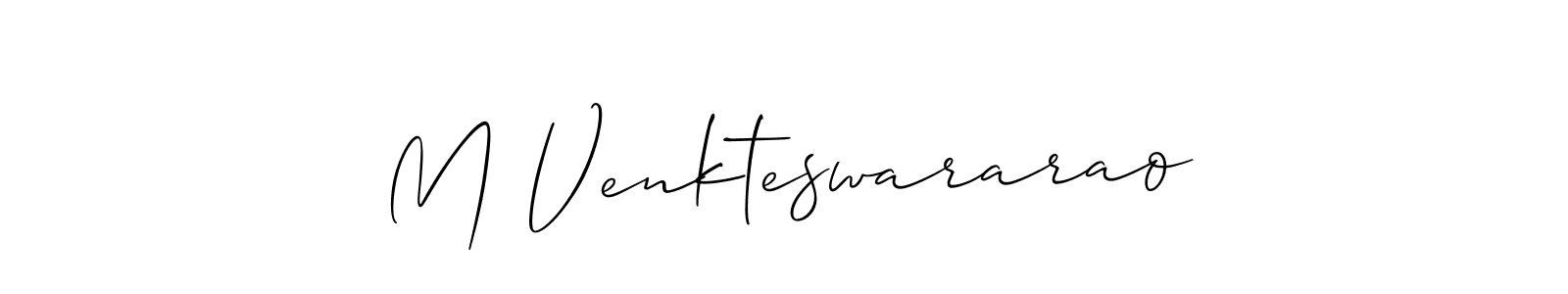 Use a signature maker to create a handwritten signature online. With this signature software, you can design (Allison_Script) your own signature for name M Venkteswararao. M Venkteswararao signature style 2 images and pictures png