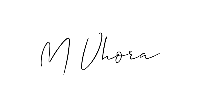 It looks lik you need a new signature style for name M Vhora. Design unique handwritten (Allison_Script) signature with our free signature maker in just a few clicks. M Vhora signature style 2 images and pictures png