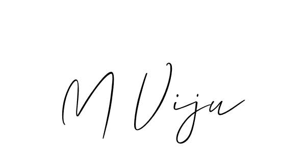 Best and Professional Signature Style for M Viju. Allison_Script Best Signature Style Collection. M Viju signature style 2 images and pictures png