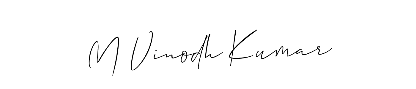 How to make M Vinodh Kumar signature? Allison_Script is a professional autograph style. Create handwritten signature for M Vinodh Kumar name. M Vinodh Kumar signature style 2 images and pictures png