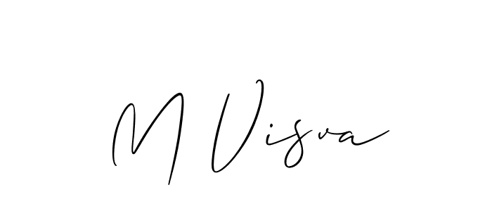 Similarly Allison_Script is the best handwritten signature design. Signature creator online .You can use it as an online autograph creator for name M Visva. M Visva signature style 2 images and pictures png