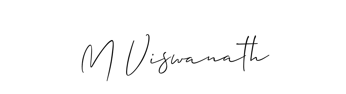 Design your own signature with our free online signature maker. With this signature software, you can create a handwritten (Allison_Script) signature for name M Viswanath. M Viswanath signature style 2 images and pictures png